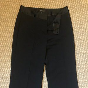 Talbots Black Tuxedo Pants with satin waistband